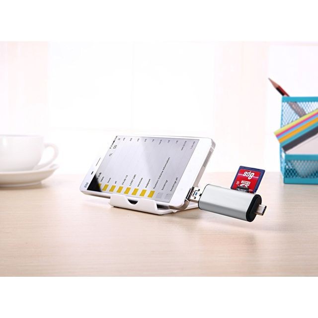 Cabling CABLING®  3 en 1 Lecteur de Carte USB Type C, Micro USB et USB 3.0 Combo à 2-Slot/TF/lecteur de cartes SD OTG Adaptateur carte