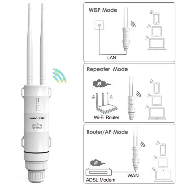 Generic - Extérieur accès sans fil Extension / répéteur Wifi longue portée Routeur - Accessoires de motorisation