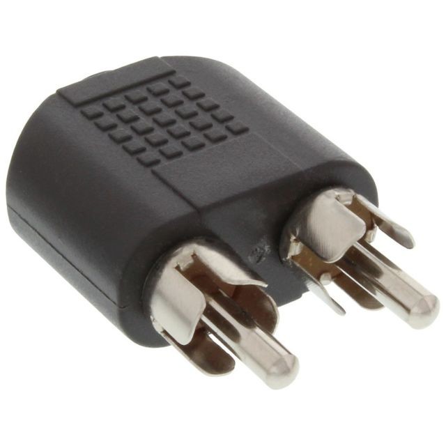 Inline - Adaptateur audio, InLine®, 3,5mm jack femelle Stéréo à 2x connecteur Cinch Inline  - Câble Jack