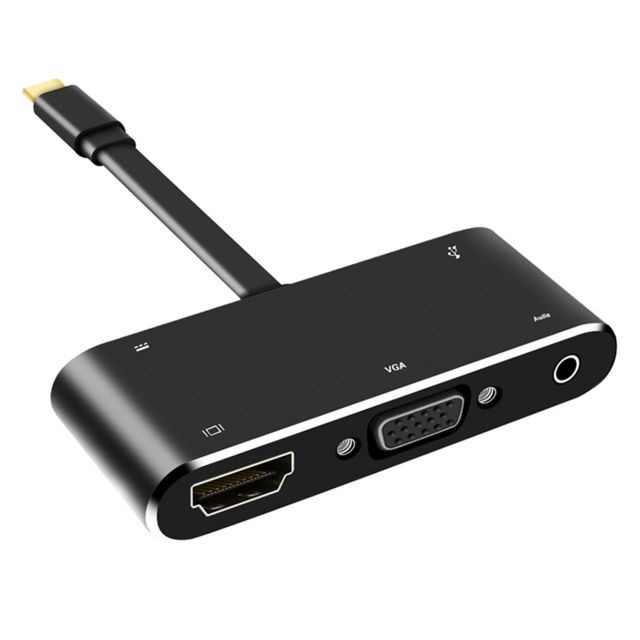 marque generique - [Mise à niveau] adaptateur Hub USB C, adaptateur USB C 5-en-1 avec USB C 4K vers HDMI, Port Ethernet, pour ordinateur portable marque generique  - Accessoire Smartphone marque generique