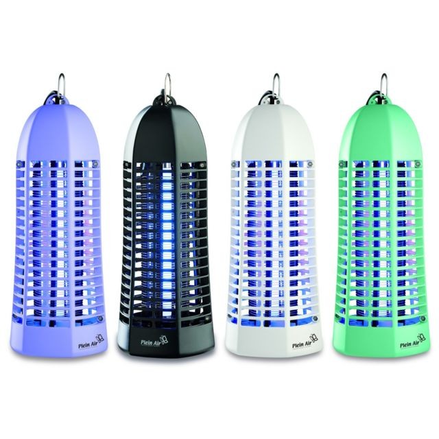 Plein Air Lampe piege anti moustique et insectes PLEIN AIR vert laqué - Décharge électrique 1000V - Champ action 20 m2
