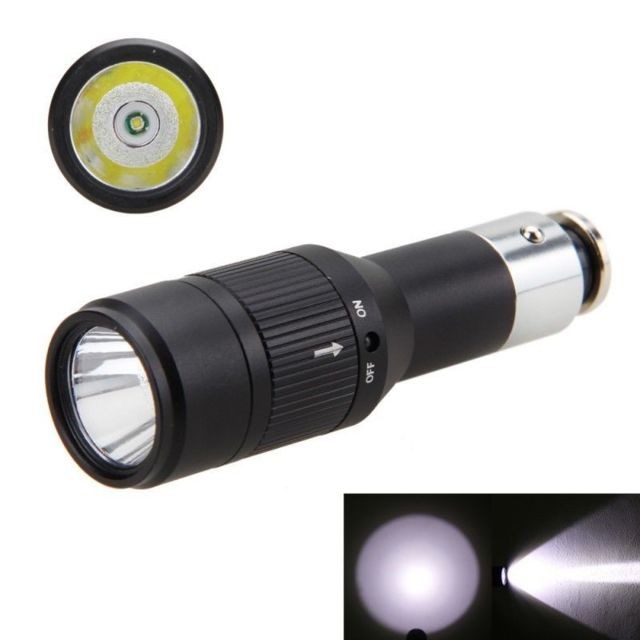 Generic - Q5 LED voiture allume-cigare Vechicle charge lampe de poche lampe torche - Noir Generic  - Lampes portatives sans fil