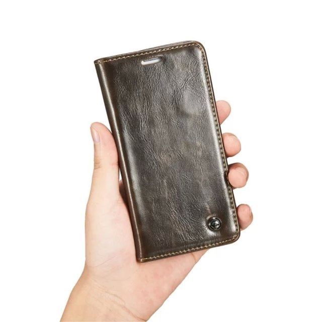 Etui CaseMe Folio pour Galaxy S6 Edge-Plus cuir huilé marron marque generique