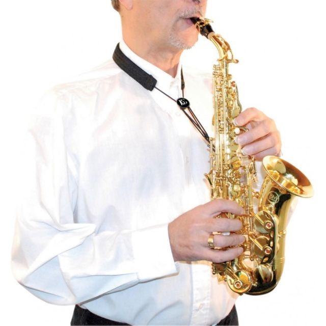Bg - Sangle Saxophone Soprano courbe BG S82M - Nylon - crochet métal - Accessoires instruments à vent