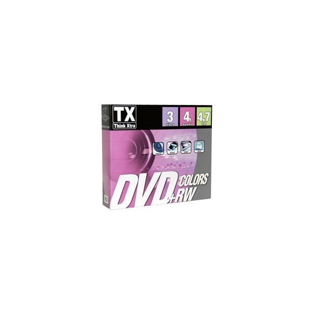 Think Xtra - Pack de 3 dvd+rw jewel case - CD et DVD Vierge