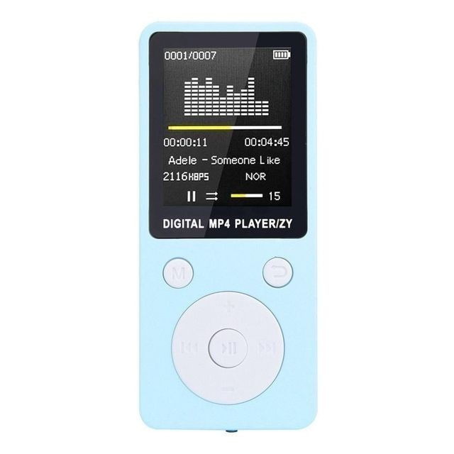 Wewoo -Lecteur MP3 2019 Mode Portable MP4 Sound Lossless de musique Enregistreur FM walkman mini Support musique, radio, enregistrement, 3 pas mémoire (Bleu) Wewoo  - Lecteur MP3 / MP4 Wewoo