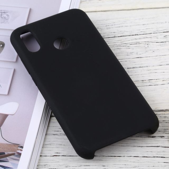 Wewoo - Coque Étui de protection en silicone liquide solide Dropproof pour Huawei P20 Lite noir Wewoo  - Accessoire Smartphone