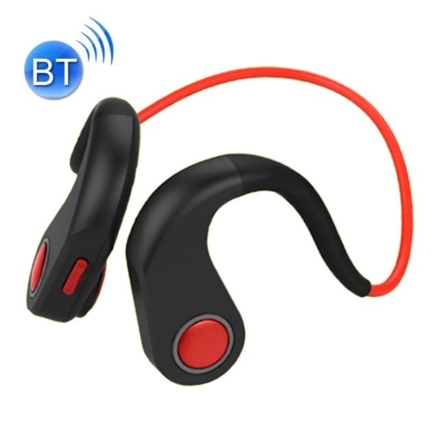 Wewoo - Casque Bluetooth Sport rouge pour iPhone, Samsung, Huawei, Xiaomi, HTC et autres téléphones intelligents ou autres périphériques audio Conduction osseuse V4.1 + EDR Sports sur l'oreille avec micro, support NFC, - Casque Bluetooth Casque