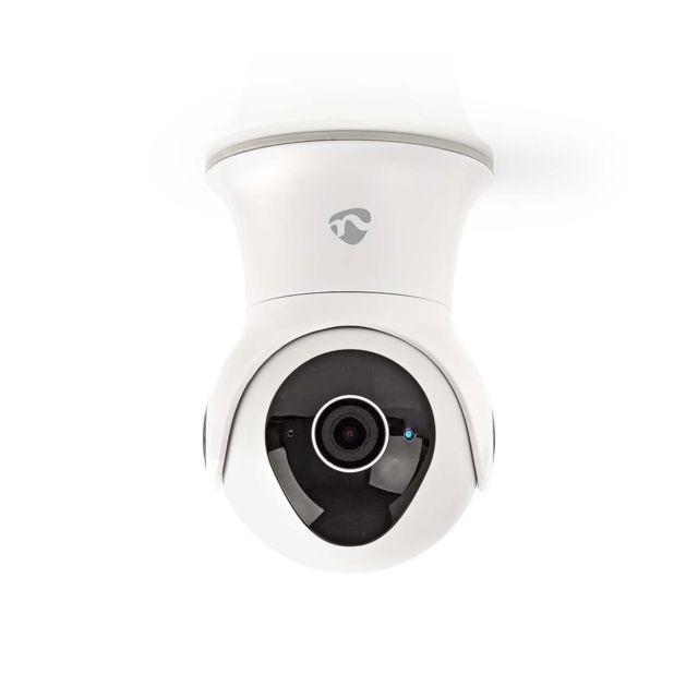 Nedis - Caméra IP intelligente Wi-Fi - Fonction panoramique et inclinaison - Full HD 1080p - Extérieur - Étanche - Caméra de surveillance connectée