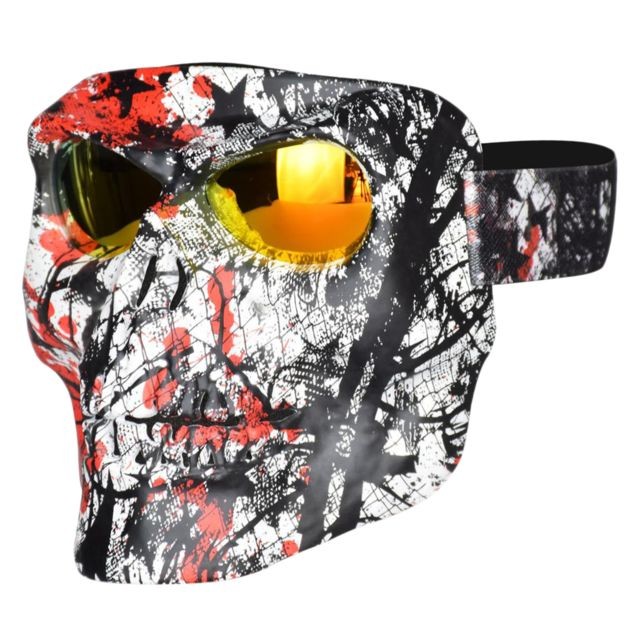 Lunette 3D Nouvelle moto masque masque lunettes de motocross lunettes rouges + jaune