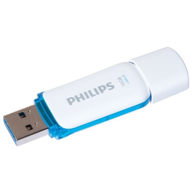 Philips - Clé USB 2.0 Snow Edition - 16 Go - PHM16GBS2 - Blanc/Bleu - Clés USB 16