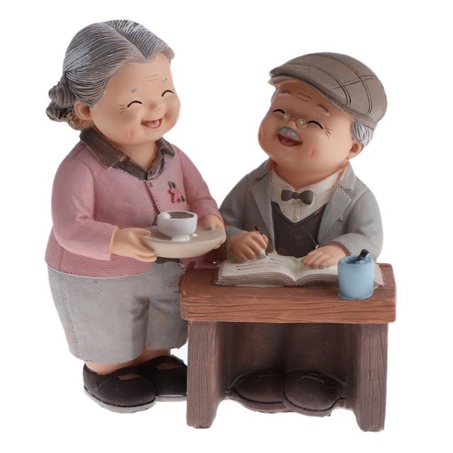 marque generique - Couple d'amoureux fée maison de poupée miniatures paysage boire du thé marque generique  - marque generique