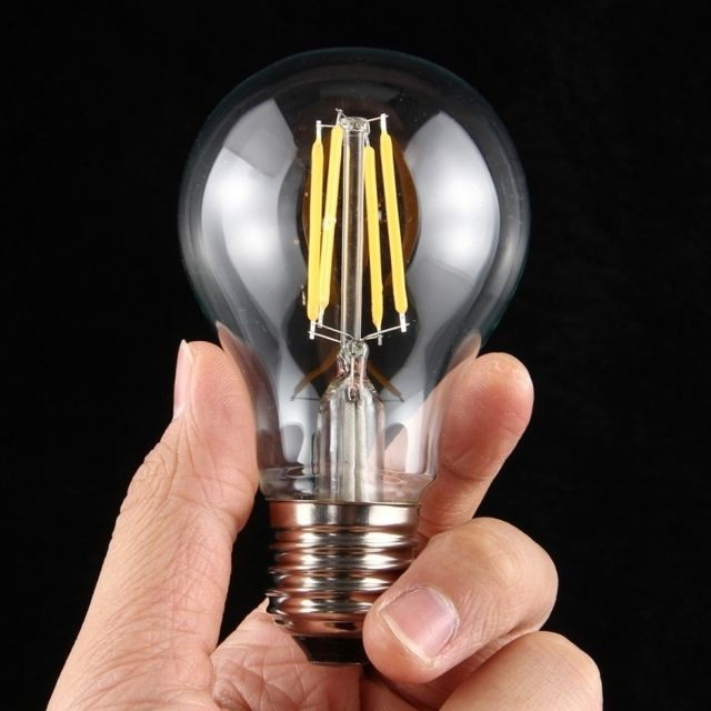 Ampoules LED Ampoule blanc pour halls, AC 85-265V chaud A60 E27 4W 4 LEDs 320 LM rétro économie d'énergie à filament LED