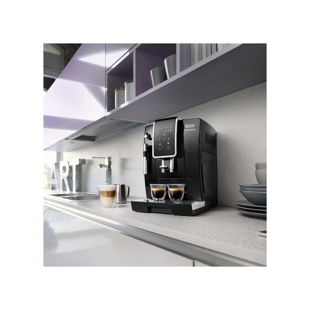 Delonghi machine à expresso avec écran et broyeur pour Café en grains et moulu 1450W noir