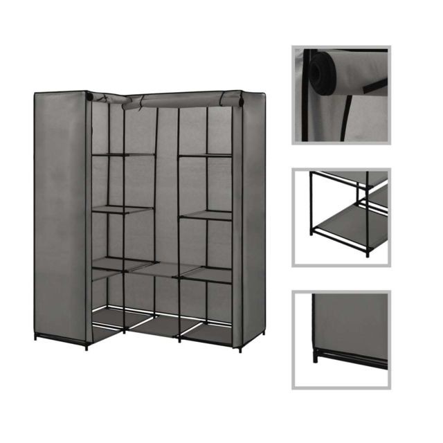 sublime armoires meubles de rangement edition majuro garde robe d angle gris