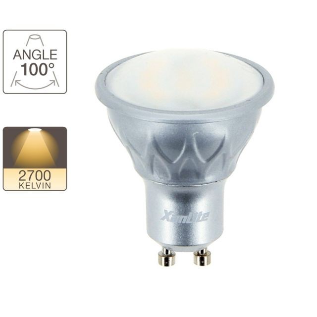 Xanlite - Ampoule LED spot, culot GU10, 5,6W cons. (50W eq.), lumière blanc chaud Xanlite  - Ampoule led gu10 xanlite
