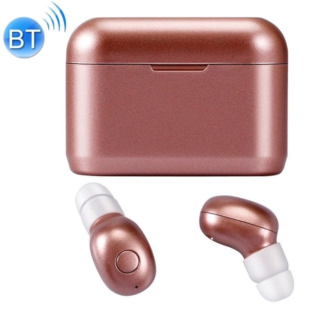 Wewoo - Écouteur Bluetooth DT-4 IPX 5.0 étanche avec sans fil boîtier de chargement magnétiqueprise en charge de l'appel or rose Wewoo  - Son audio