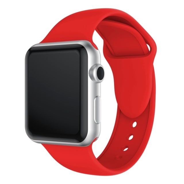 Wewoo - Bracelet Bande de montre en silicone à double rivets pour Apple Watch séries 3 et 2 1 42 mm (rouge) Wewoo  - Bonnes affaires Accessoires Apple Watch