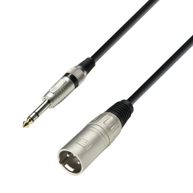 Adam Hall - ADAM HALL - Cables K3 BMV 0100 - Câble Micro XLR mâle vers Jack 6,35 mm TRS Adam Hall  - Câble Jack