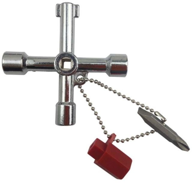 Boîtes à outils Wewoo Porte-clés multifonction Croix de Saint André Clé croisée multifonctionnelle 4 en 1