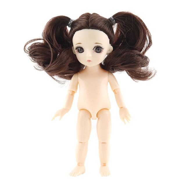 marque generique - Jolie 13 poupée princesse articulée fille jouets marron queue de cheval marque generique  - Jouet princesse