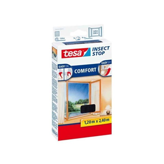 Tesa - TESA Moustiquaire Comfort pour porte-fenetres - 1,20 m x 2,4 m - Blanc Tesa  - Menuiserie extérieure Tesa