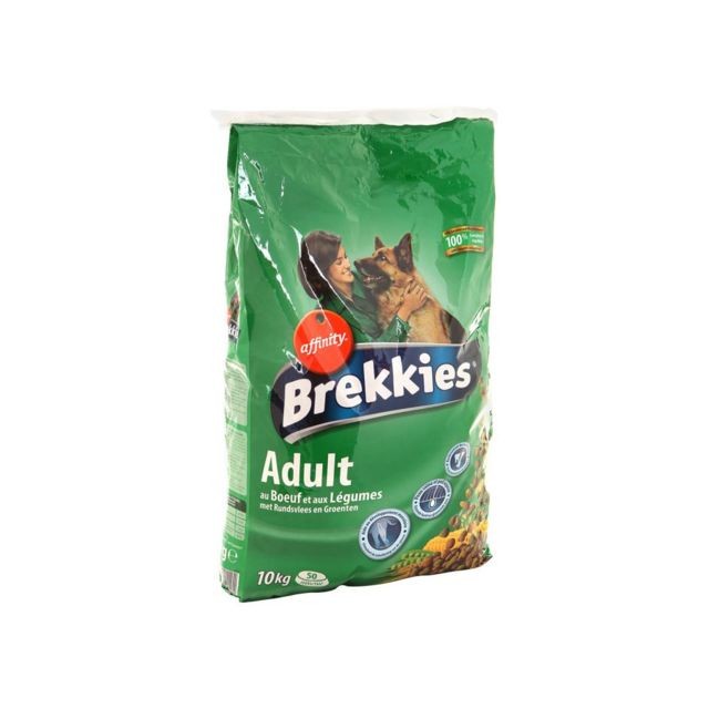 Croquettes pour chien Brekkies BREKKIES Croquettes au boeuf et aux légumes pour chien adulte 10kg (1)
