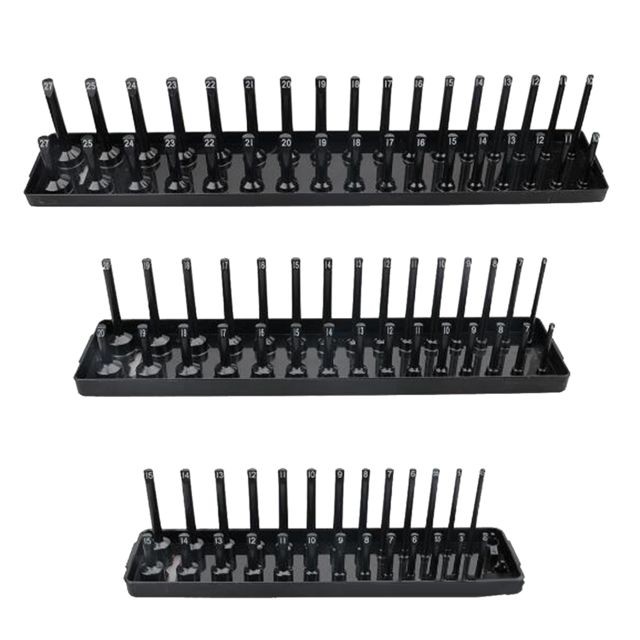 marque generique - Metric Socket Tray Rack Holder Organisateur d'outils de stockage Noir marque generique  - Matériaux & Accessoires de chantier