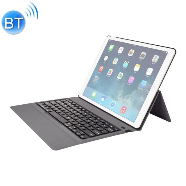 Wewoo - T129 Pour iPad Pro 12,9 pouces 2017 / 2015 Housse en cuir clavier Bluetooth monobloc ultra-mince plastique avec fonction de support noir Wewoo  - Wewoo
