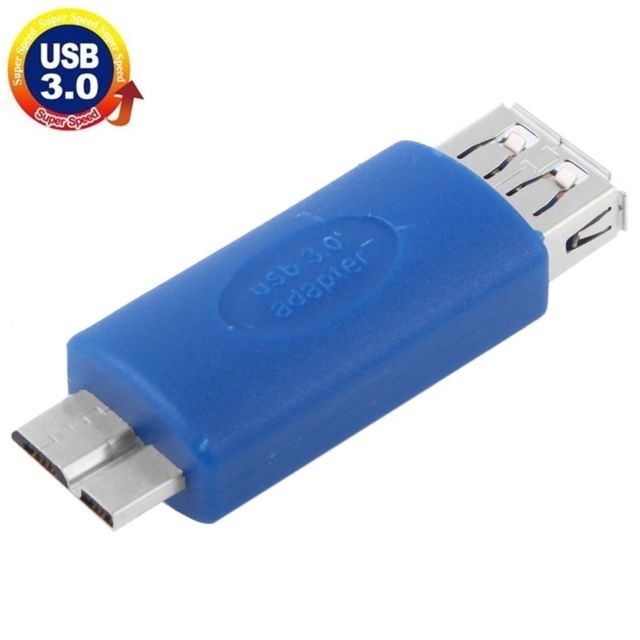 Wewoo - Câble bleu Adaptateur Mâle Super USB 3.0 USB vers USB 3.0 Micro-B Wewoo  - Câble et Connectique