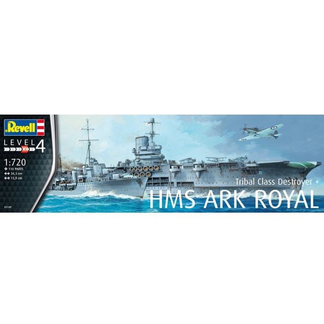 Revell - Maquettes Bateaux : HMS Ark Royal & Tribal Class Destroyer Revell - Maquette Bateau bois Maquettes & modélisme