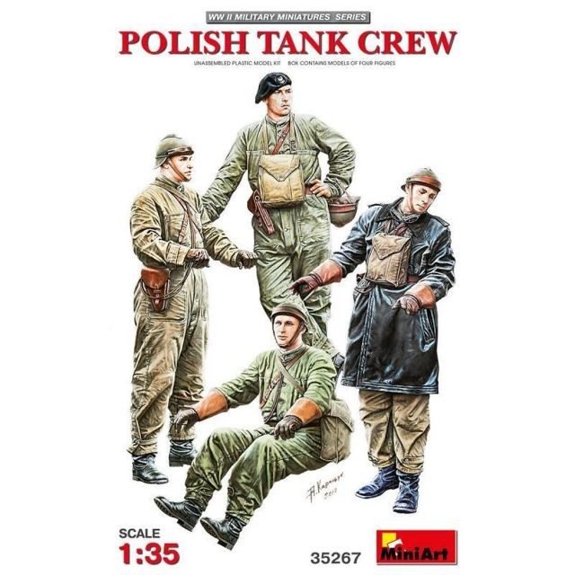 Figurines militaires Mini Art Figurine Mignature Polish Tank Crew