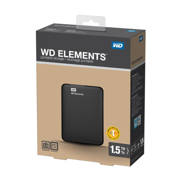 Western Digital WD ELEMENTS 1.5 To - 2.5'' USB 3.0 - Noir
