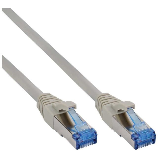 Inline - Câble patch Cat.6(A) S-STP/PIMF, InLine®, sans halogènes 500MHz, gris, 20m Inline  - Câble RJ45