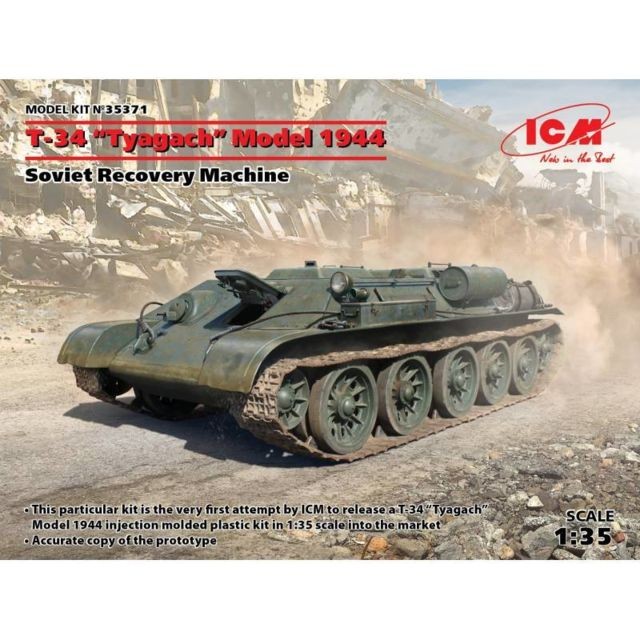 Icm - Maquette Char T-34 ""tyagach"" Model 1944 Soviet Recovery Machine Icm  - Chars