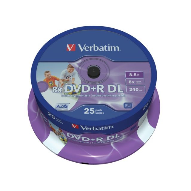 Verbatim - Verbatim 43667 DVD vierge 8,5 Go DVD+R DL 25 pièce(s) - CD et DVD Vierge