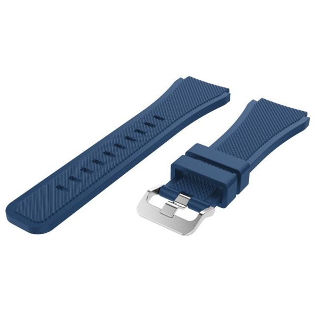 marque generique Bracelet en silicone Trendy souple Sports pour Samsung Gear S3 Frontier / S3 Classic - Deep Blue