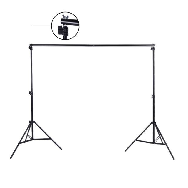 Wewoo - Kit de barre transversale pour toile de fond support photo studio 200 * 300cm Wewoo - Bonnes affaires Trépied et fixation photo vidéo