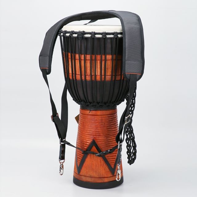 marque generique - Tambour d'épaule de tambour africain ajustable et rembourré, rembourré, tambour africain, ceinture L - Tambours