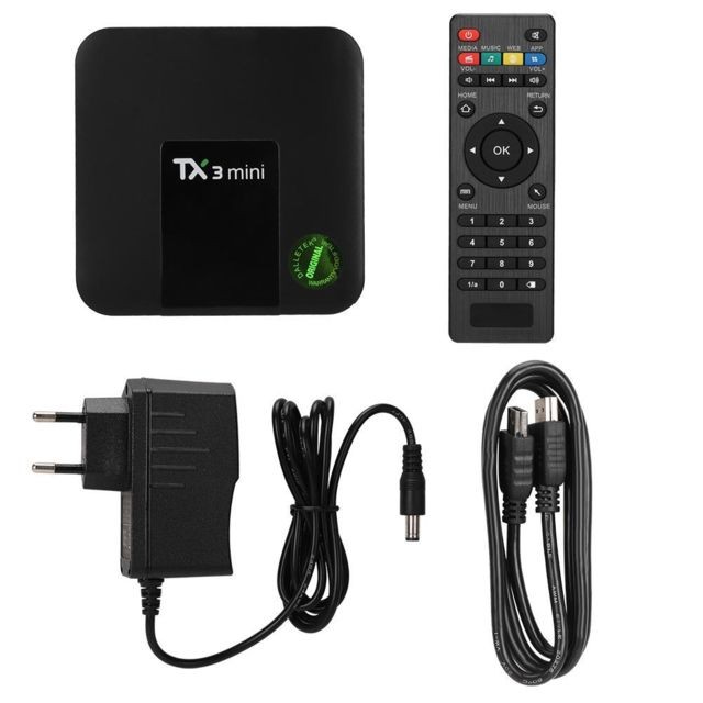 marque generique - TX3 Mini Décodage vidéo IPTV HDTV Set TV Box H.265 pour Android 7.1 EU Plug 110-240V (1 + 8G) - Passerelle Multimédia