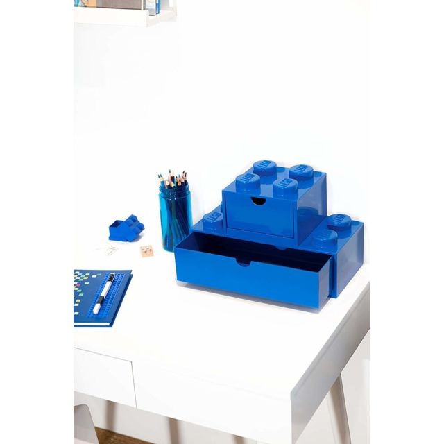 Boîte de rangement LEGO Boîte de Rangement empilable 8 Boutons Bleu Taille S