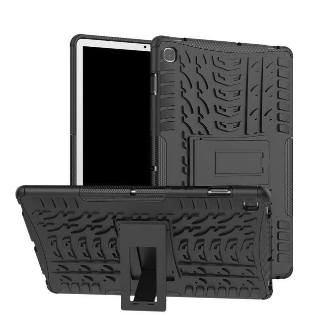marque generique - Coque en TPU hybride antidérapant noir avec béquille pour votre Samsung Galaxy Tab S5e SM-T720 marque generique  - marque generique