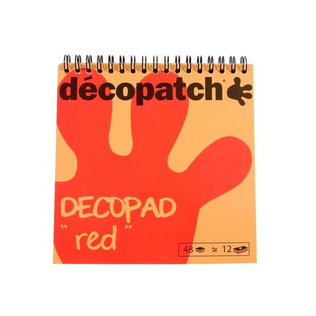 Decopatch - Décopatch - Bloc color Decopad 48 feuilles 15x15cm - Rouge Decopatch  - Decopatch