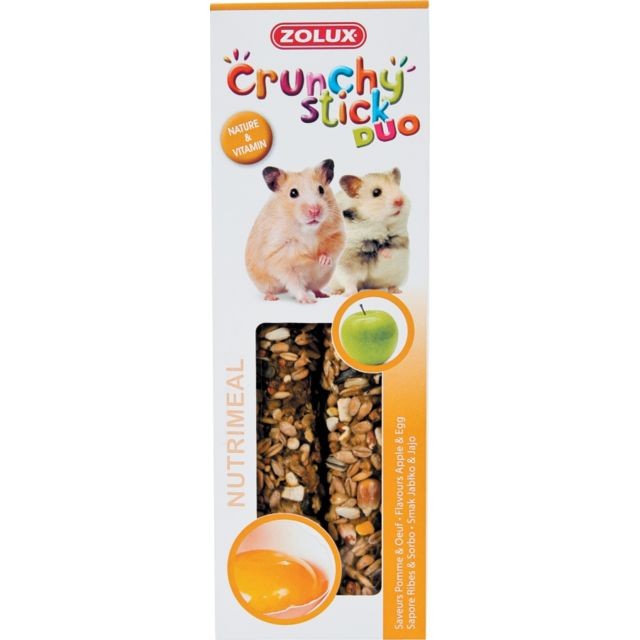 Zolux - CRUNCHY STICK HAMSTER POMME/OEUF 115G Zolux  - Alimentation rongeur
