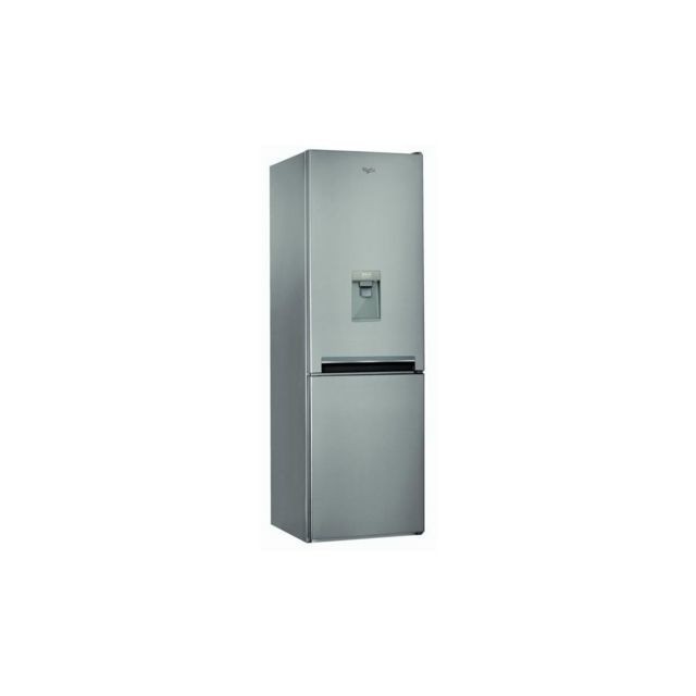 Réfrigérateur whirlpool WHIRLPOOL BSNF8101OXAQUA -Refrigerateur congelateur bas-319 L 222 L + 97 L-Froid Total No Frost-A+-L 59,5 x H 188,5 cm-Inox