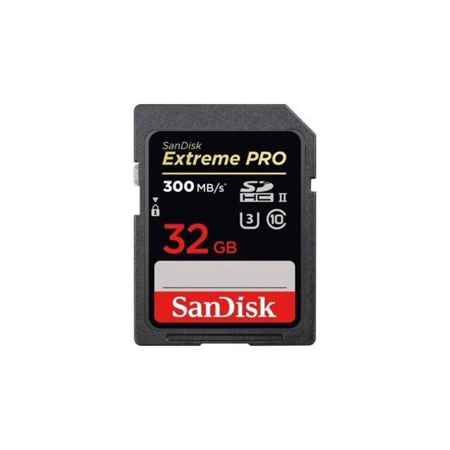 Sandisk - SANDISK SD EXTREME PRO 32 Go SDHC 300 MB/s UHS-II U3 Classe 10 - Carte SD