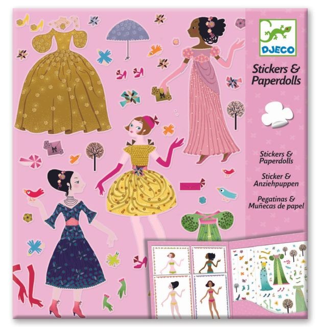 Djeco - Stickers et Paper dolls : Robes des 4 saisons Djeco - Décoration chambre enfant