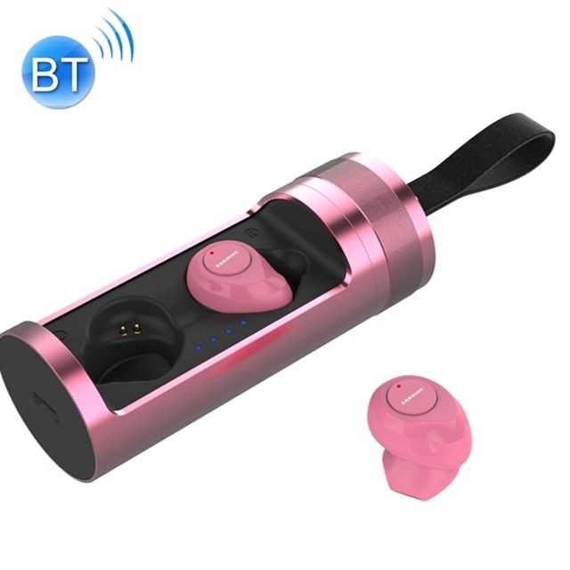 Wewoo - Bluetooth V5.0 Écouteurs stéréo sans fil avec boîtier de recharge (or rose) Wewoo  - Son audio