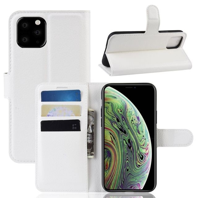 marque generique - Etui en PU blanc avec support pour Apple iPhone 5.8 pouces (2019) marque generique - Coque, étui smartphone