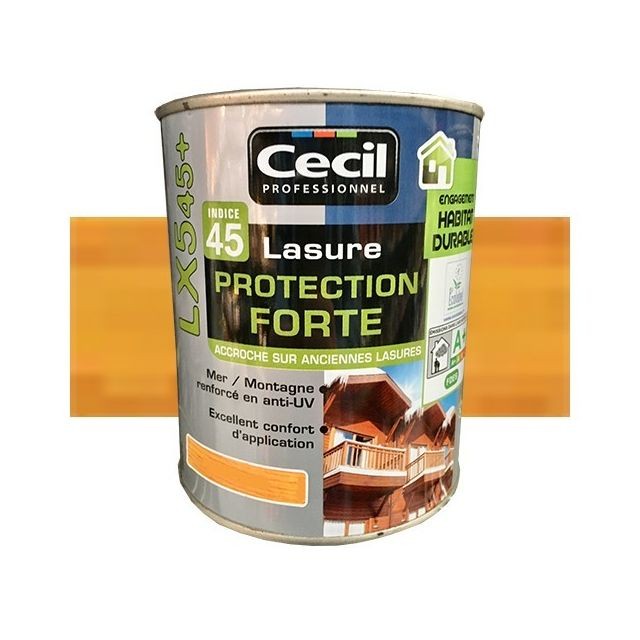 Peinture extérieure Cecil CECIL LX545+ Lasure Protection Forte Chêne doré